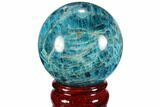 Bright Blue Apatite Sphere - Madagascar #100315-1